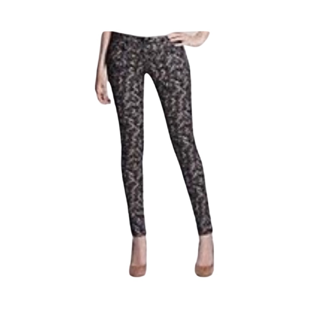 Theory Womens Raegan Caligula Printed Skinny Jeans Size 4 Multicolor
